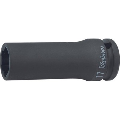 Ko-ken 14310M-22 1/2 Sq. Dr. Socket 22mm Surface Drive Length One Size, Black