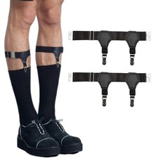 Men  s 2 Pieces Sock Garters Belt Holders Adjustable Non-Slip Sock Strap