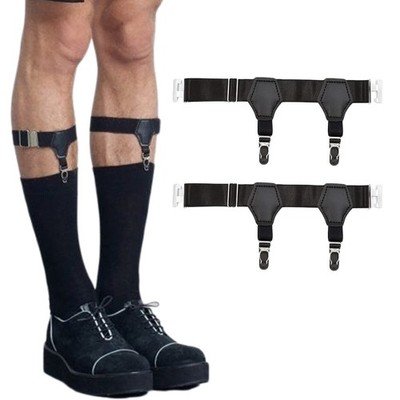 Men s 2 Pieces Sock Garters Belt Holders Adjustable Non-Slip Sock Strap
