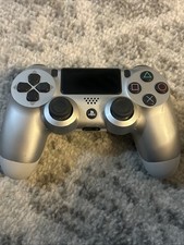 Sony PlayStation 4 DualShock Wireless Controller Silver CUH-ZCT2U Tested Works