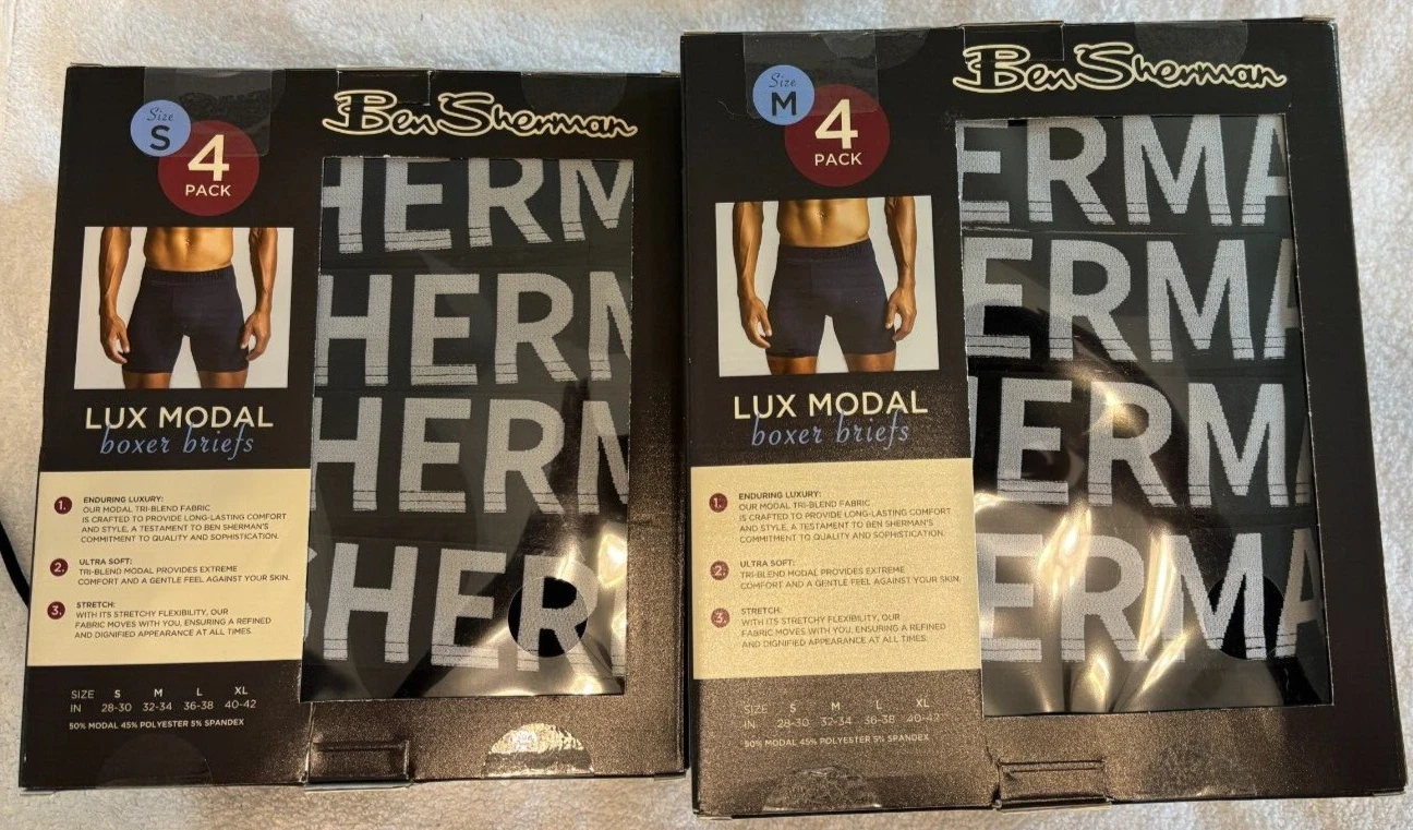 Lot de 4 paires de boxers slips Ben Sherman lux modal stretch neufs avec étiquettes