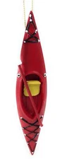 RED Kayak & Paddle Christmas Tree Ornament