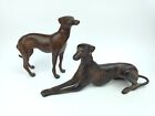 Vtg Mcm Greyhound Brass Bronze Metal Sculpture Laying Down Italian Whippet Dog