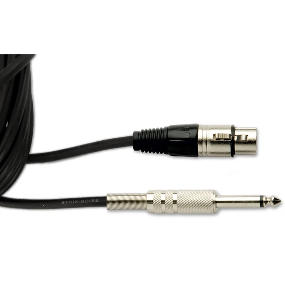 QUIKLOK MX/777-3 cavo microfono professionale CANNON FEMMINA/JACK 6.3mm MONO 3mt