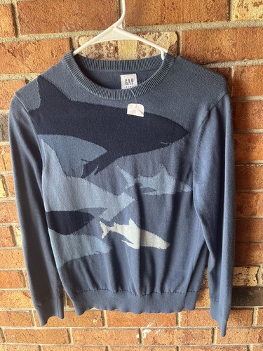 Lot (2) Gap Kids Boys XL Animal Knit Sweater XL Adorable Shark & Rex SO CUTE - Picture 3 of 3