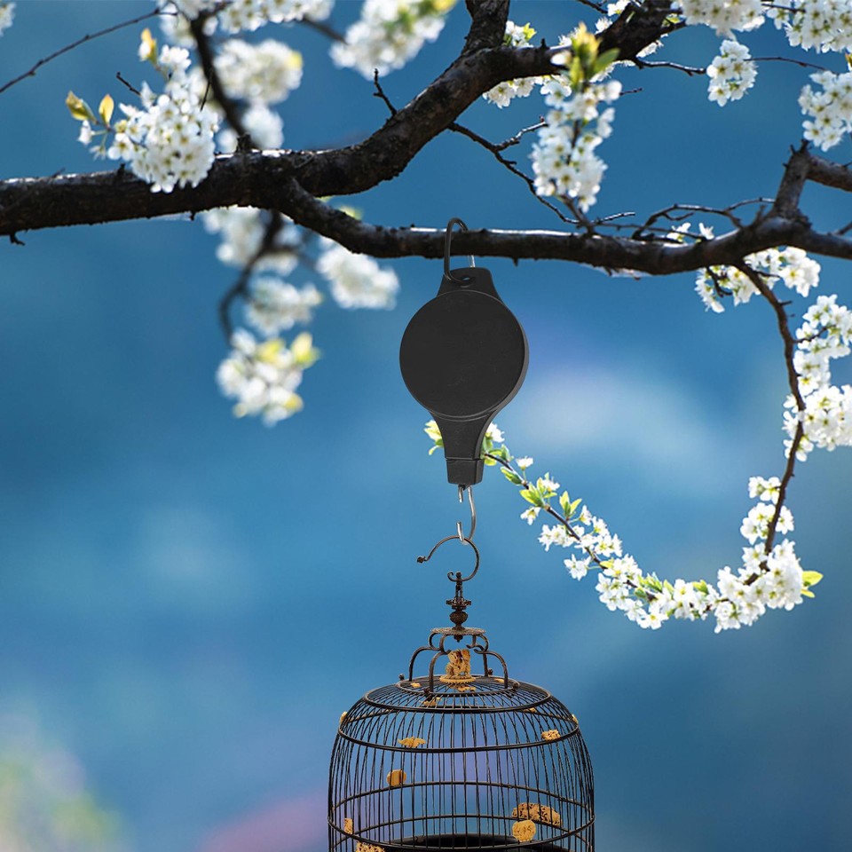 Retractable Pulley Hook Hanging Pull Down Hanger Garden Flower Plant