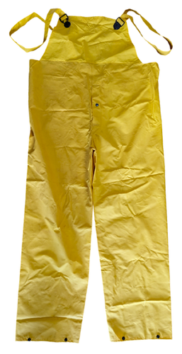 Yellow Protective Wear Overalls Waders Bib Pants Rain Wear Size XL Never Worn - Photo 1 sur 8