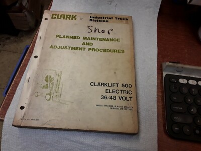 Clark Manual PMA 383 Clarklift 500 Electric