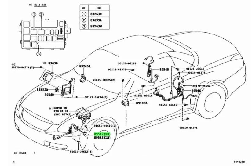 SENSOR DE VELOCIDAD DELANTERO DERECHO Toyota Lexus original 89542-30160 sc530 gs300/430 Foto 3 de 3