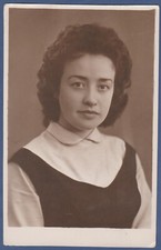 Portrait of a Pretty Young Girl, Beautiful Lady Soviet Vintage Photo USSR