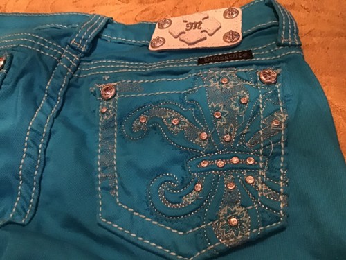 Miss Me~Blue Capris~ Girls’ Size 16 - Picture 4 of 6