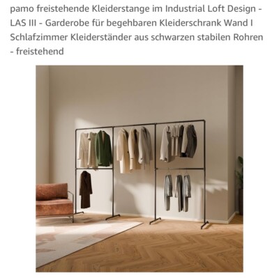 pamo freistehende Kleiderstange im Industrial Loft Design - LAS III - Garderobe 