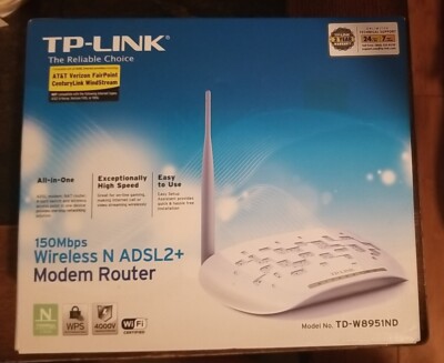 TP-Link Modem Router TD-W895IND 150Mbps ADSL2+ NEW In Original Packaging
