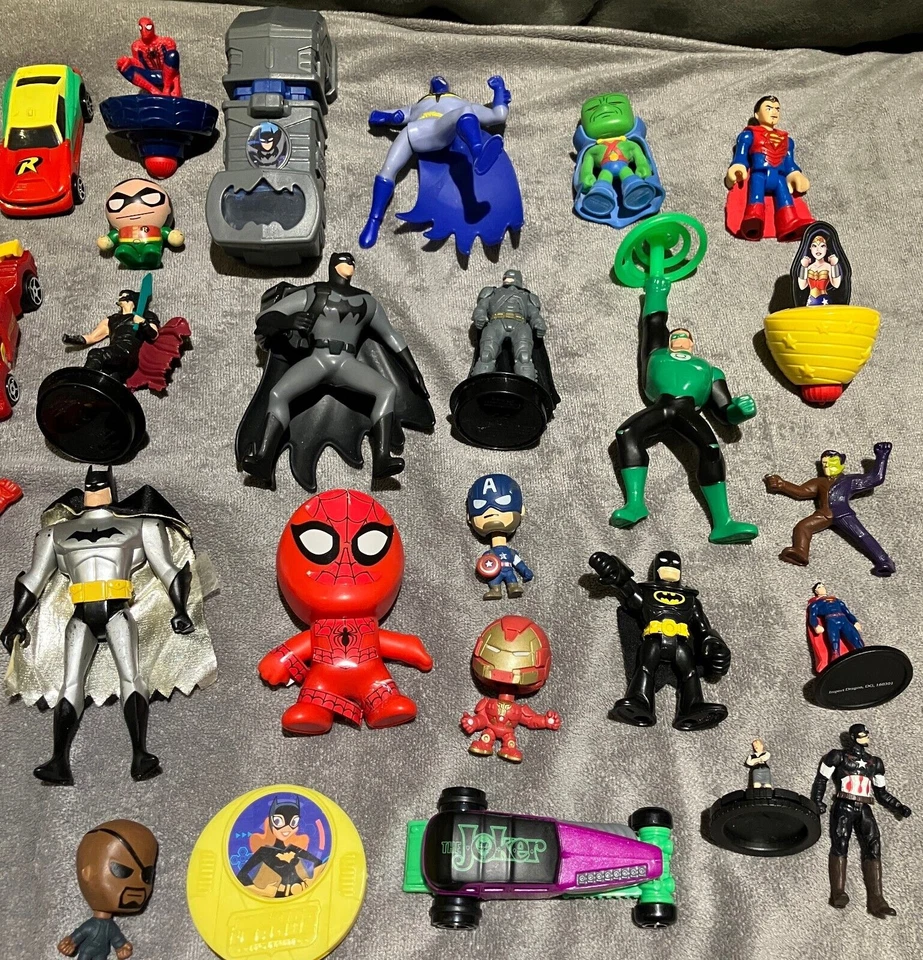 Superhero DC Marvel Toys Lot Superman Batman Spiderman Iron Man Captain America - Image 3 of 4