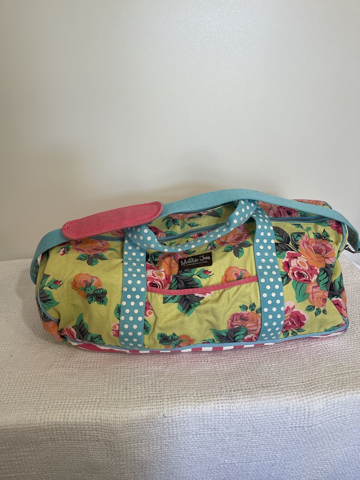 Matilda Jane Large Weekender Duffle Beach Bag Stripes Polka Dots Floral