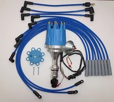 small cap OLDSMOBILE 350,400,403,455 HEI BLUE Distributor + SPARK PLUG WIRES USA