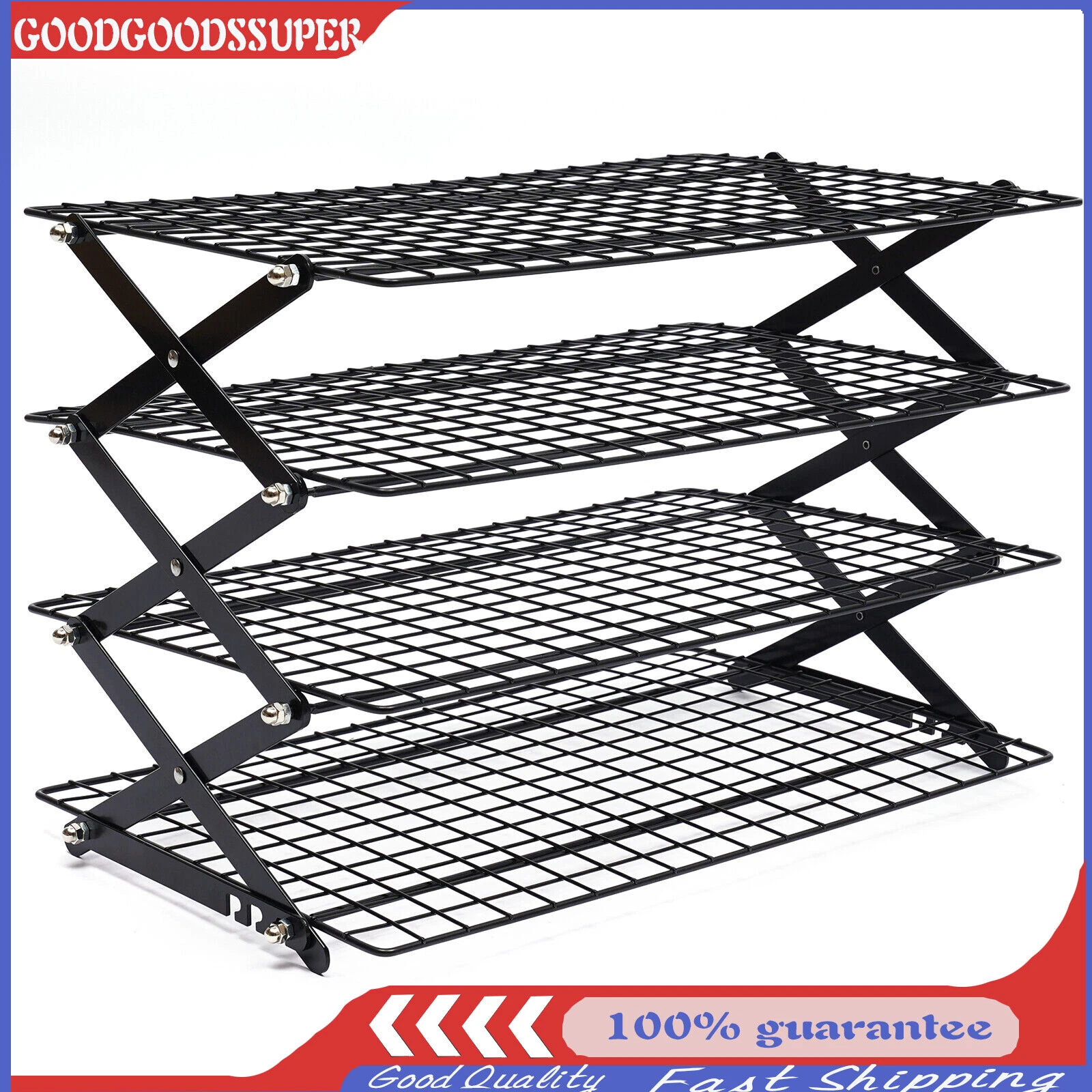 4-Tier Collapsible Cooling Rack Adjustable 3 Setting Design Stackable Cooling US
Opens in a new wind