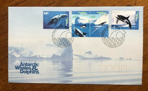 1995 Australian Antarctic Whales & Dolphins AAT stamps - 5 items inc stamp pack - Picture 6 of 9