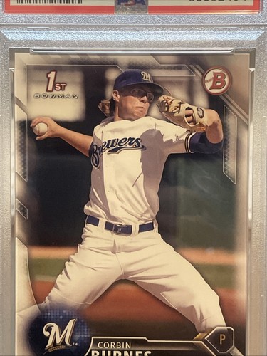 2016 Bowman Draft Corbin Burnes 1st Chrome #BDC-89 Brewers Orioles PSA 8 - Picture 2 of 6