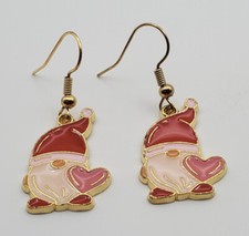 Valentines Gnome fishhook earrings