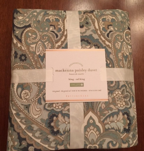 Pottery Barn IVANA PRINT Duvet, Size Full.Queen, Arrivals,W/129.00 Tag