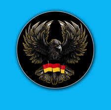 Deutscher Adler Deutschland rund Vinyl-Aufkleber Sticker f.Auto wetterf. 10cm