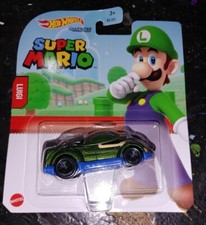 2021 Hot Wheels Super Mario Luigi Die Cast Car - Many Hot Wheels Available