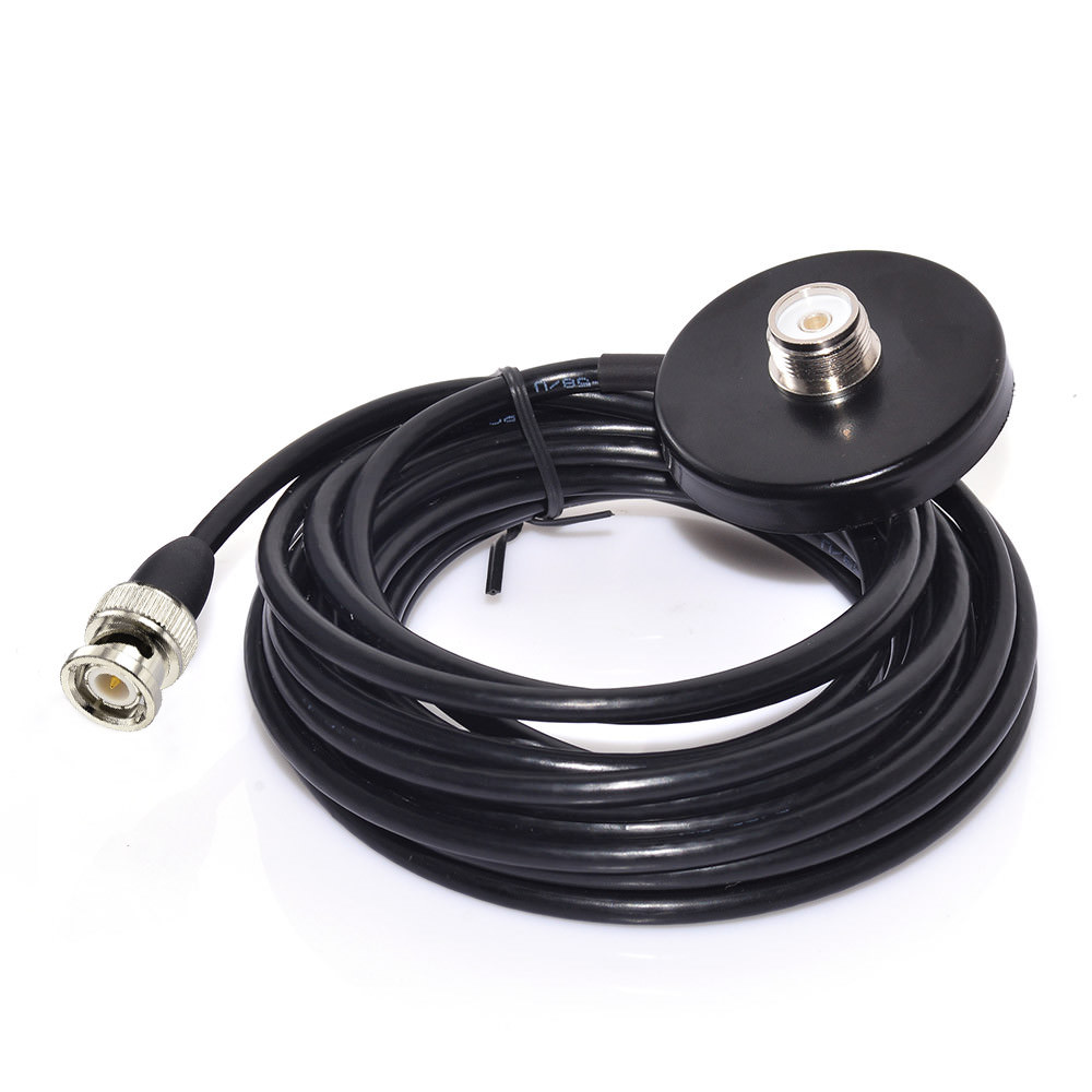 Antenna Magnetica Eightwood Per Auto Con Base BNC Maschio – Per Scanner Radio CB E Ham, Compatibile Uniden