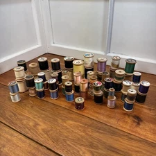 Vintage Wooden Sewing Thread Spools Various Brands & Sizes LOT 46