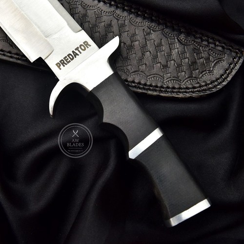 Predator Bowie Messer: Handarbeit 5160 Federstahl Predator Replica Machete Scheide - Bild 6 von 8