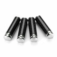 4x Universal Carbon Fiber Car SUV Interior Door Lock Knobs Handle Pull Pin Trim