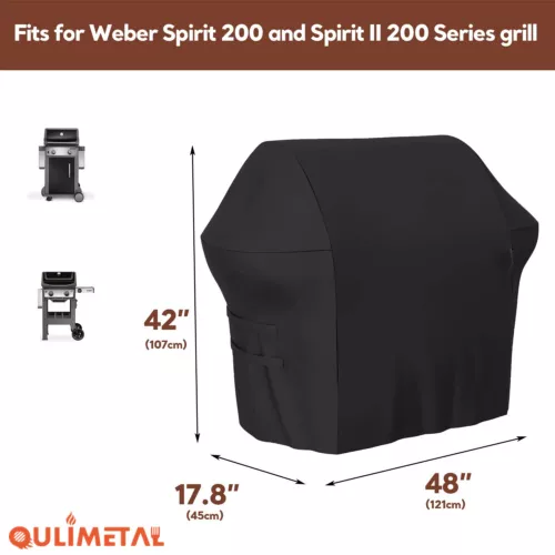48" Heavy Duty 7138 Grill Cover for Weber Spirit 210, Spirit II E-210 Gas Grills