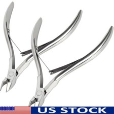 Professional Stainless Steel Cuticle Nippers 2 Packs Double Spring Nail Clippers