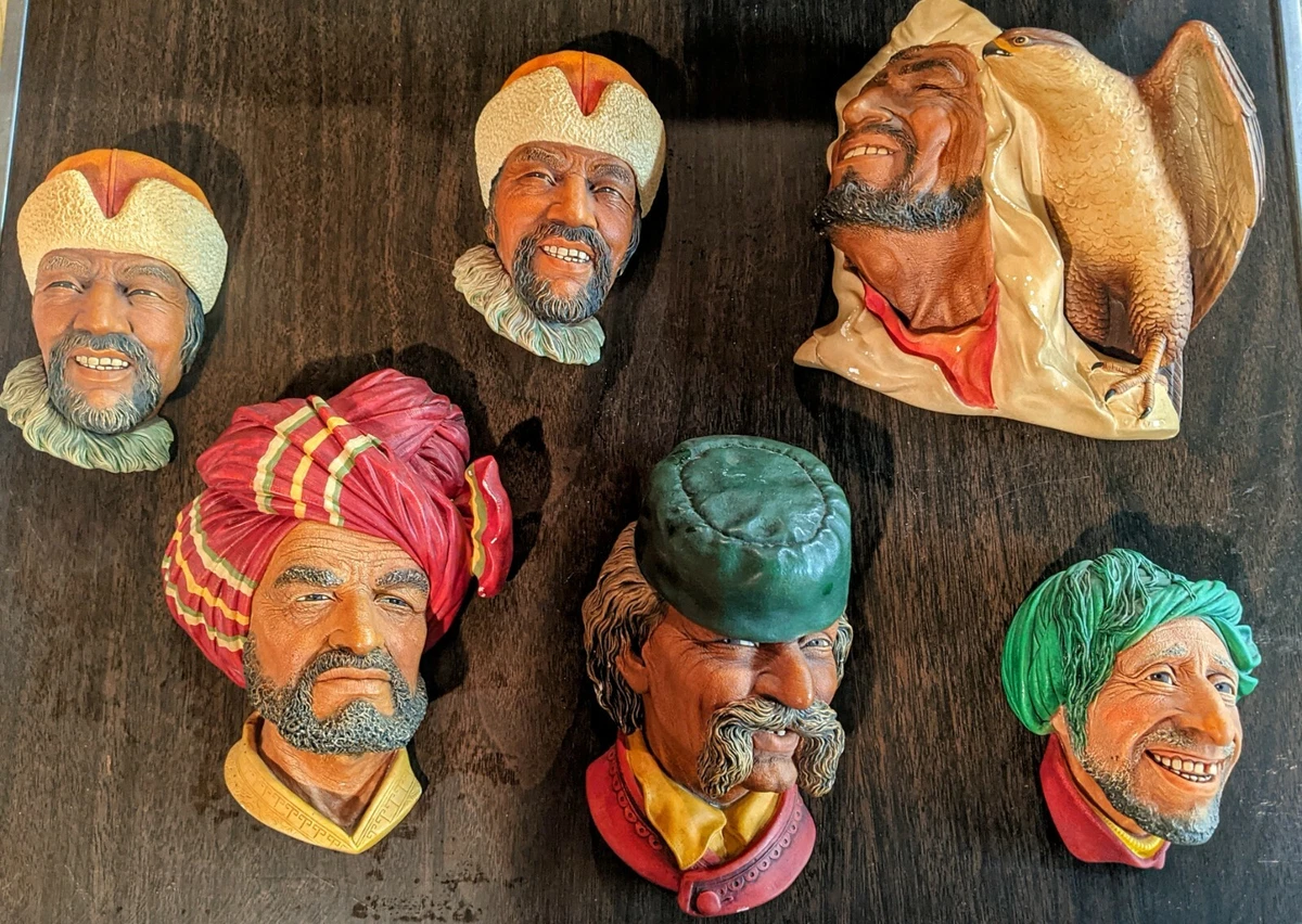 大割引 イギリス製ビンテージbosson heads 彫刻/オブジェクト - www