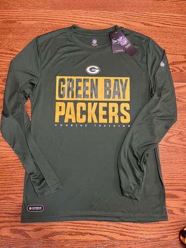 Green Bay Packers NFL Combine Authentic Long Sleeve Shirt Men’s Medium New Era - Picture 2 of 11