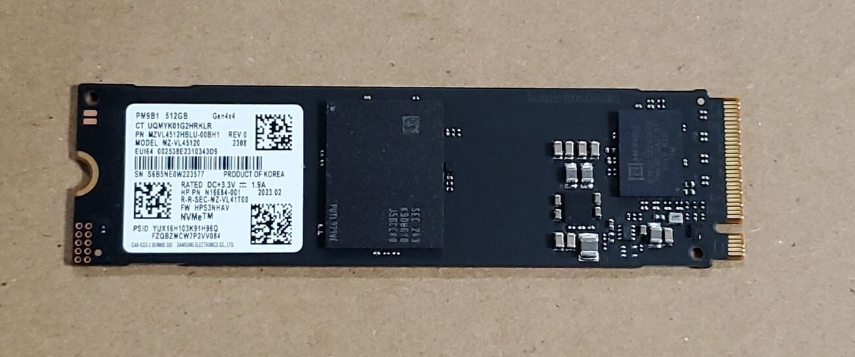 Samsung 512GB M.2 PM9B1 NVMe Gen 4x4 80mm SSD MZ-VL45120 Samsung 512GB M.2 PM9B1 NVMe Gen 4x4 80mm SSD MZ-VL45120