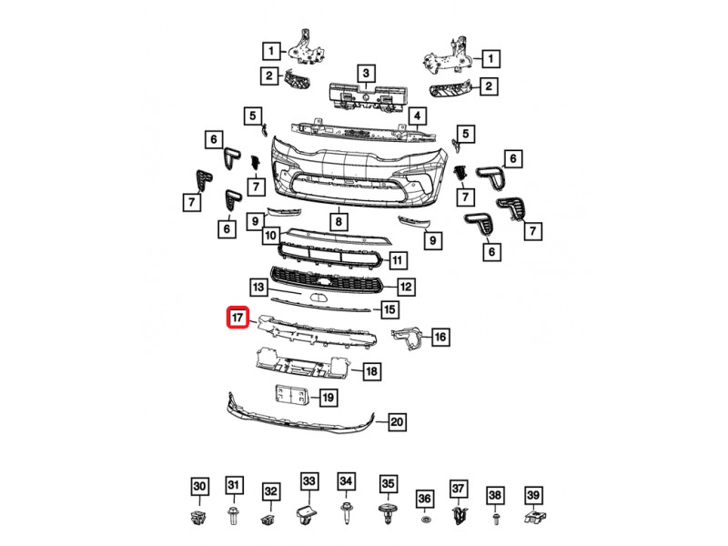 2021-23 Dodge Durango OEM Front Air Deflector (68466312AA) | eBay
