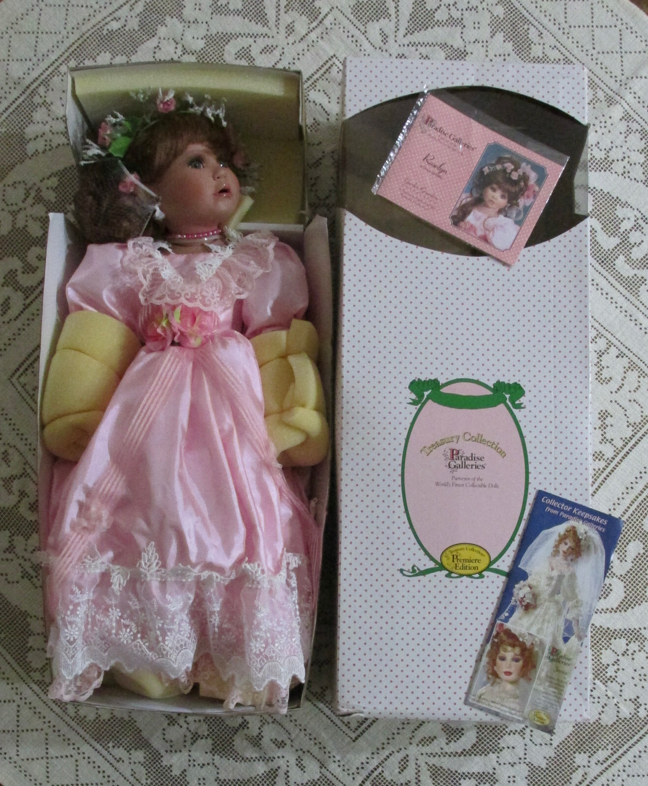 MUÑECA NUEVA Paradise Gallaries McMillans ROSELYN Porcelana 24" Coleccionistas VENTA DE REGALO