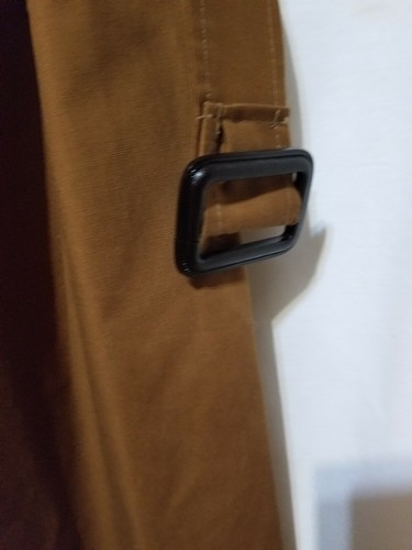 Vintage 1970's Brown Mod Hip Punk Rock Trench Coat Sears w/ belt & Large Collar - Picture 4 of 12