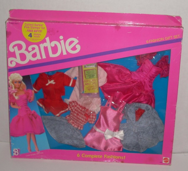 Vintage 1990 Barbie Doll 6 Fashion Gift Set 6 Outfits 8750 Beautiful NIB eBay