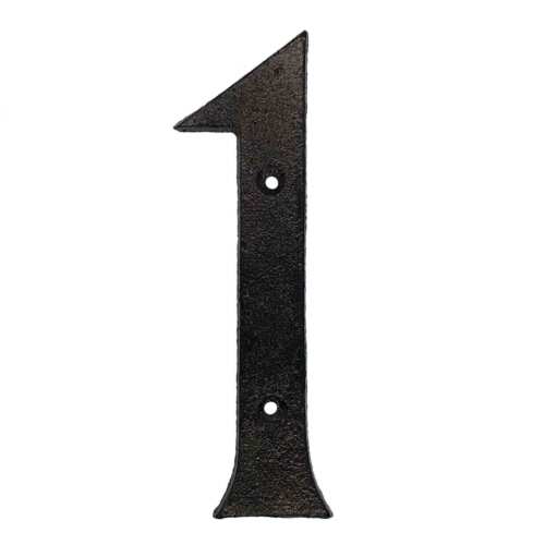 BLACK Large Cast Iron House Numbers - Quality Metal Fence / Letter Box Number - Picture 3 of 11