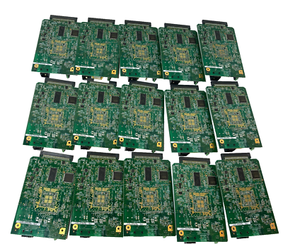 #ad 15 Scrap Telecom Boards High Grade Gold Recovery Large Gold Corner BGAs ICs $70.02