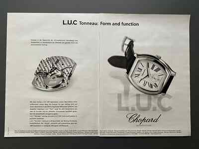 Chopard L.U.C Tonneau Original 2003 Vintage Watch Ad Advert Werbung Reklame