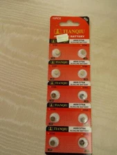 379A AG0 Alkaline Watch Batteries Package of 10 TIANQIU EXP 2025