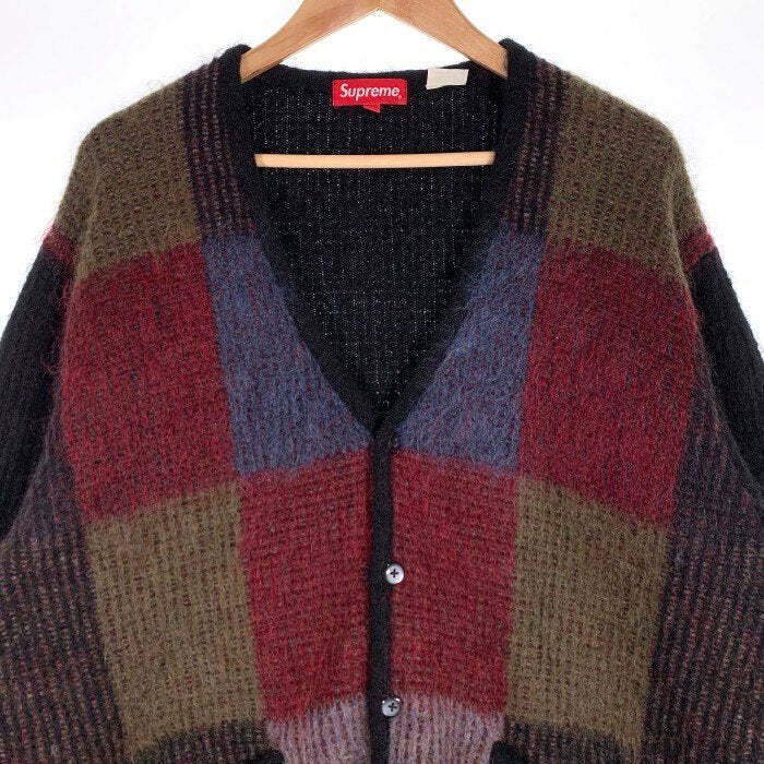 Supreme 22SS Brushed Grid Cardigan Mohair Black Multi Size Supreme 22SS Brushed Grid Cardigan Mohair Black Multi Size