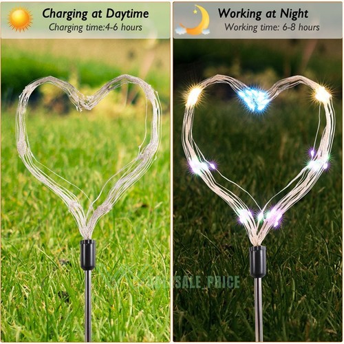 150 LED Solar Fire Flower Lights Outdoor Waterproof Path Lawn Garden Decor Lamp - Picture 12 of 58
