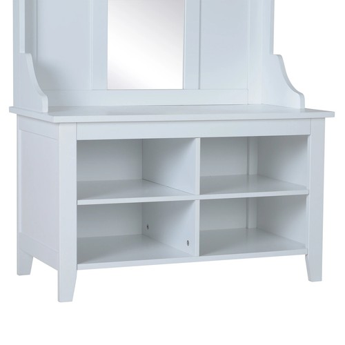 Hallway Furniture Set Shoe Bench Storage Mirror Cabinet Coat Rack Multiple Cubes - Picture 7 of 9