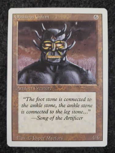 OBSIANUS GOLEM Magic the Gathering revised near mint never played MTG .(DS3D1K1) - Picture 13 of 20