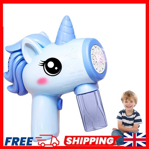 Unicorn Automatic Bubble Machine Gun with Light Electric Bubble Gun for Kids