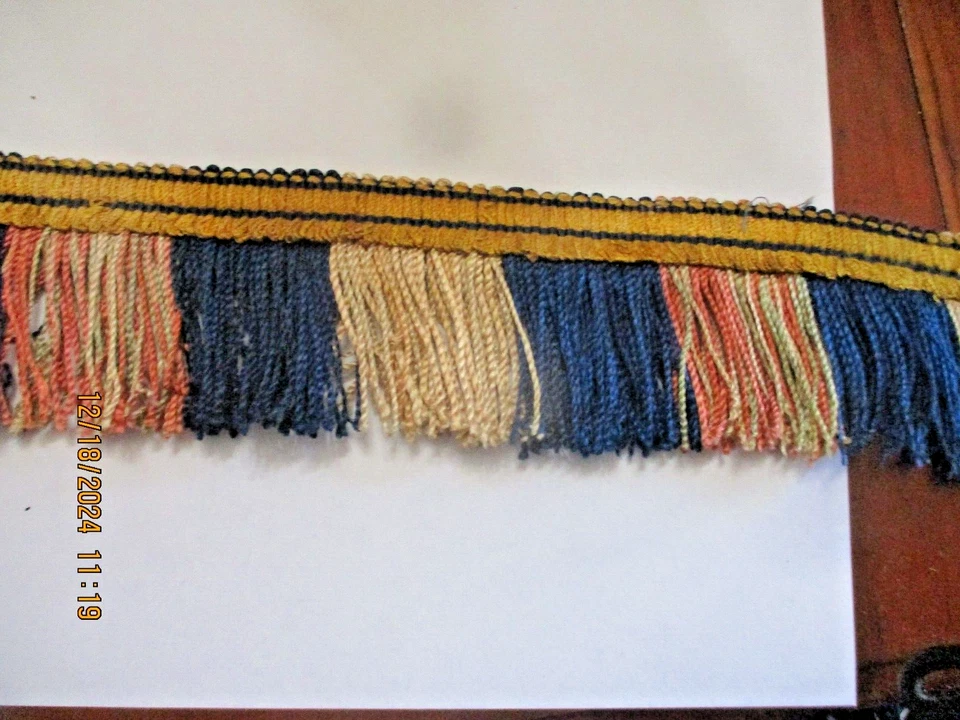 Ancien galon passementerie frange 17 Mètres-décoration abat jour ameublement - - Photo 4/4